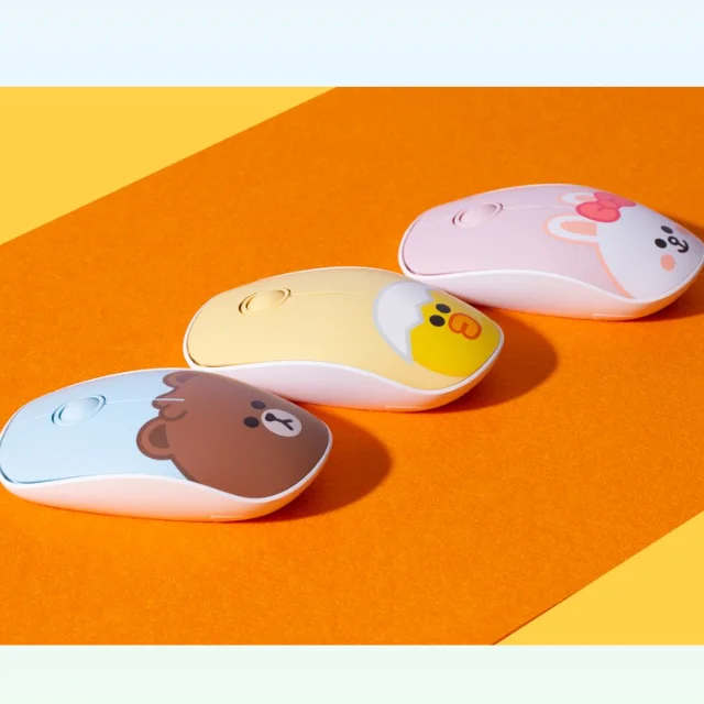 Корея, новая ультратонкая Беспроводная Бесшумная мышь Linefriends, Сделано в Корее