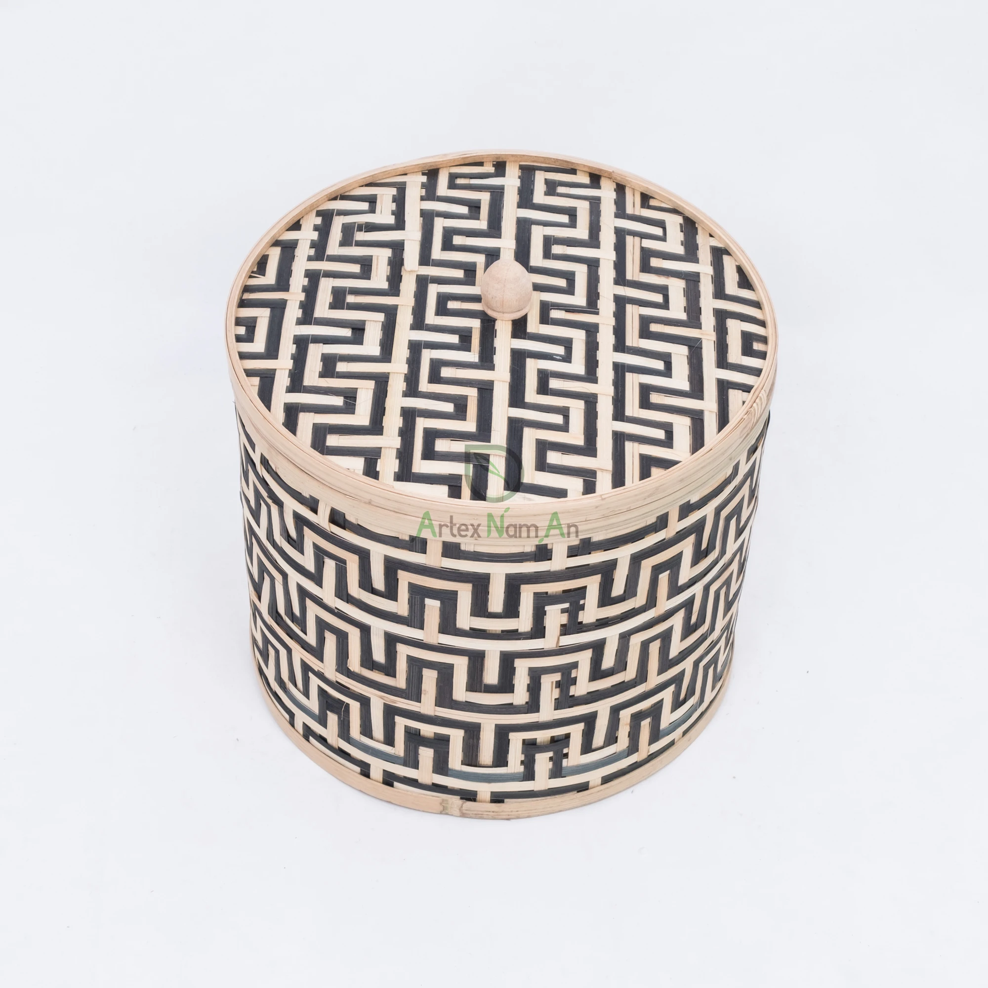 Small round bamboo gift box/packaging box/storage box from Vietnam