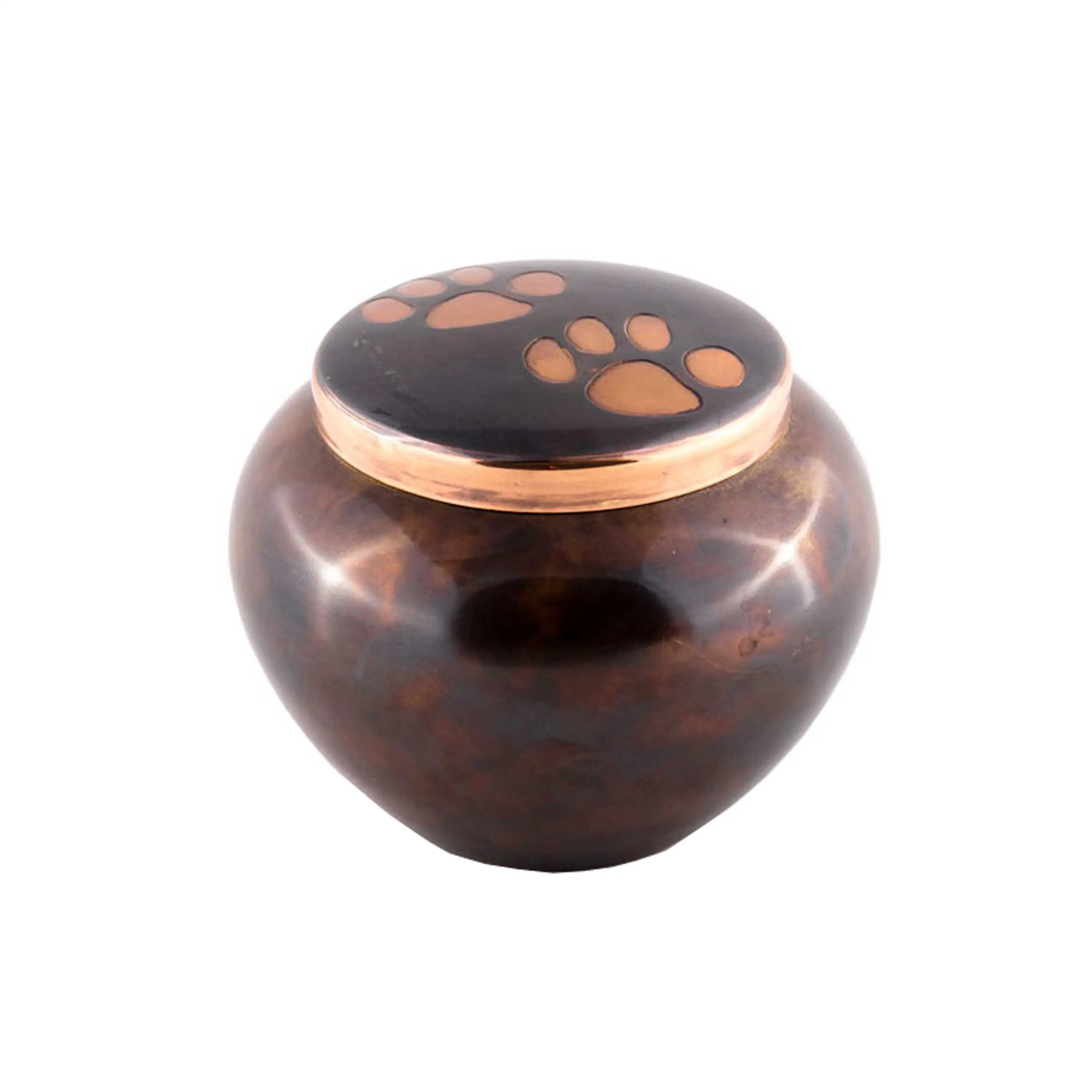 Silver Paw Print Glossy Grey Pet Urn Hot Selling Beautiful Shimmering Charcoal Urn Great Quality Handicraft at Best Wholesale Pr