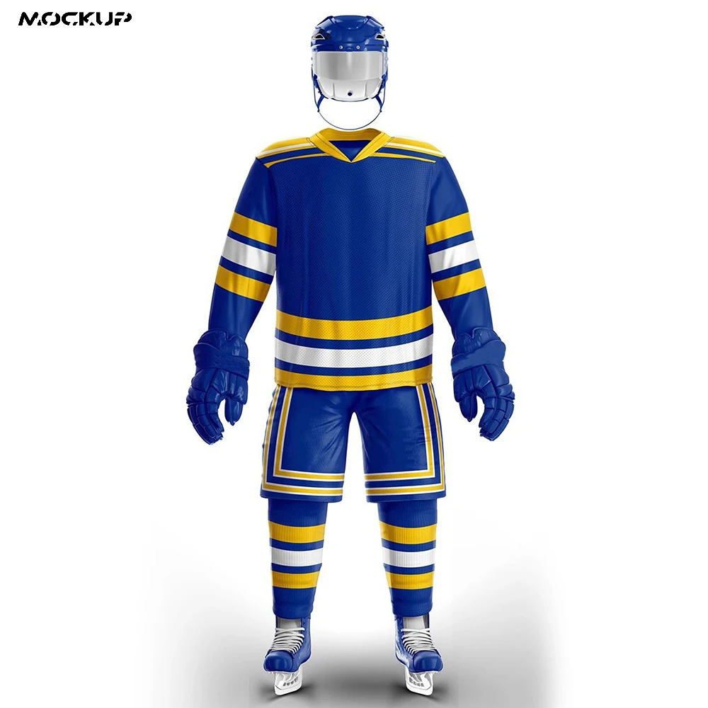 Street Wear Men Custom Made Sublimation breathable fabric ice hockey  High Quality Printed uniforms
