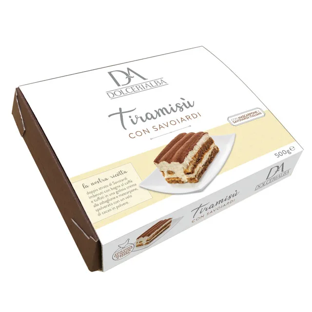 Best Quality Made in Italy Tiramisu with Ladyfingers Frozen Dessert Family Pack 500g Wholesale Cake