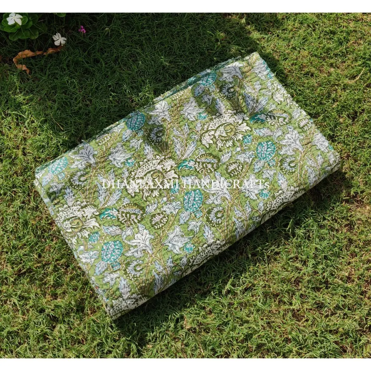 Постельное белье домашнее декоративное хлопковое покрывало Kantha в богемном стиле с красивым цветочным принтом оптом