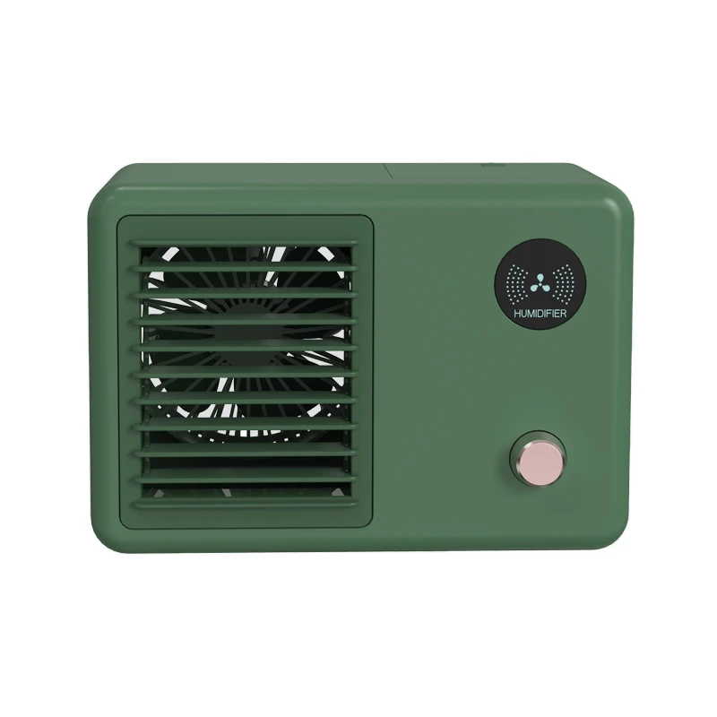 Easy retro pedestal mini small portable desk cold electric air water mist charging cooling portable stand table fans for office