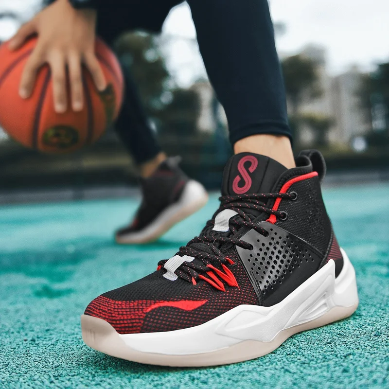 
US Men 6-11 Wholesale Team or Club Logo Custom Durable Comfortable Fashion Sneakers Men Sport Basketball Shoe 