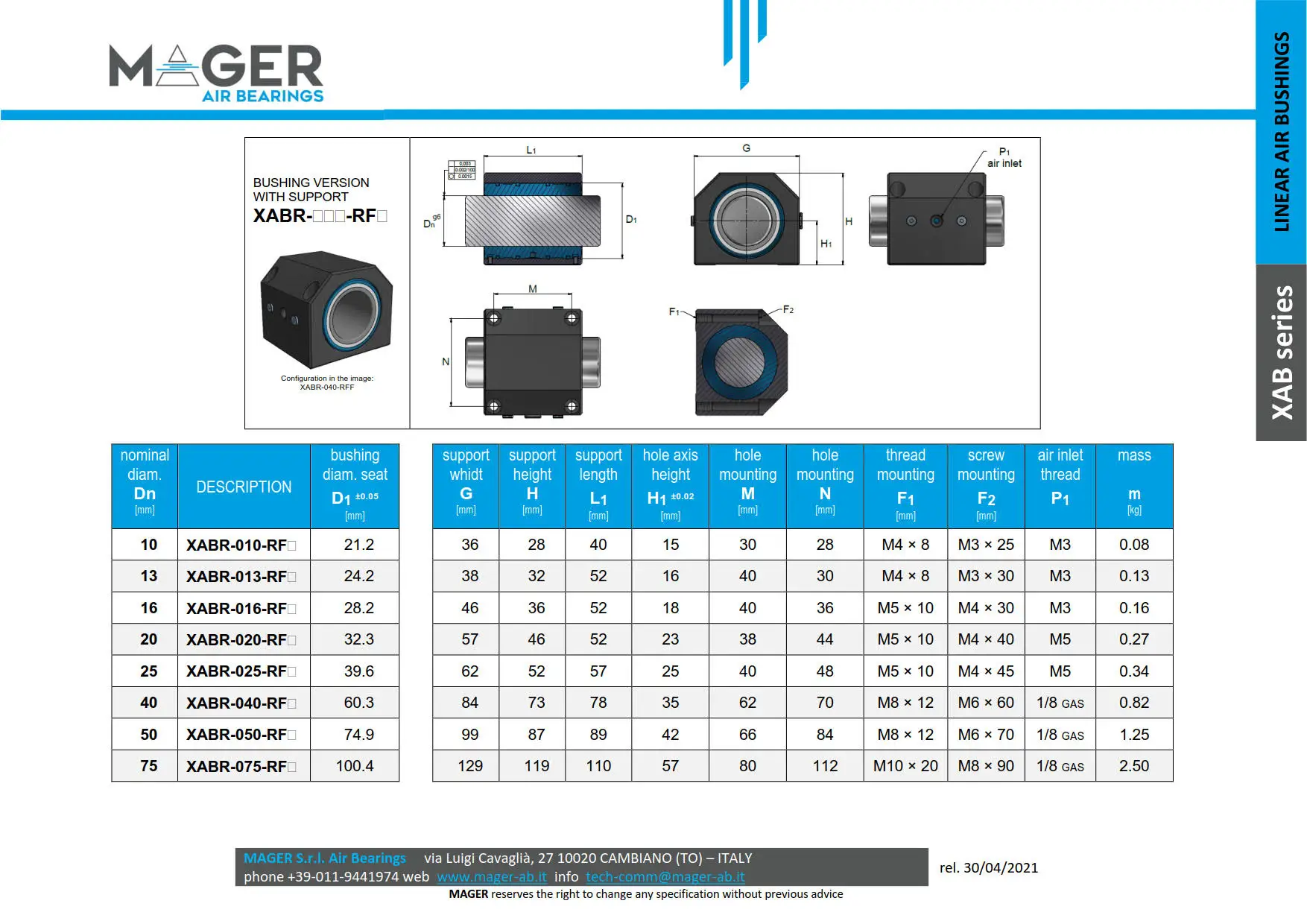BEST SELL TOP QUALITY MADE IN ITALY GRAPHITE AIR BUSHING DIAM.13 RADIAL LOAD 38N FOR SEMICONDUCTOR  INDUSTRY