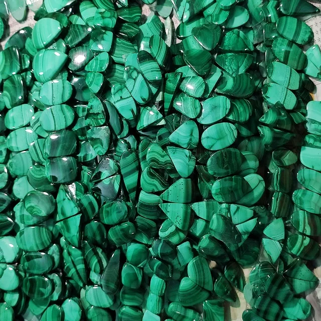 
Natural Malachite Pair Malachite Gemstone Cabochon Green Malachite Cabochon Jewelry Making Stone wholesale lot 