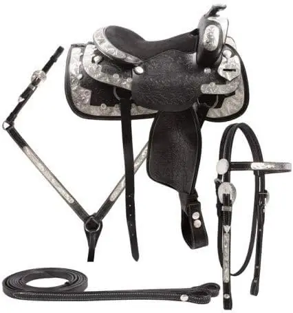  Сиденья для лошадей Star International из серебристой натуральной кожи