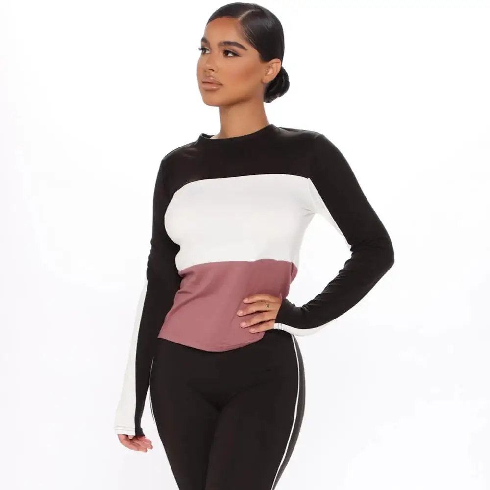 Custom Women Gym Workout T shirt Long Sleeves/ OEM Design Manufacture Tops Custom For Women