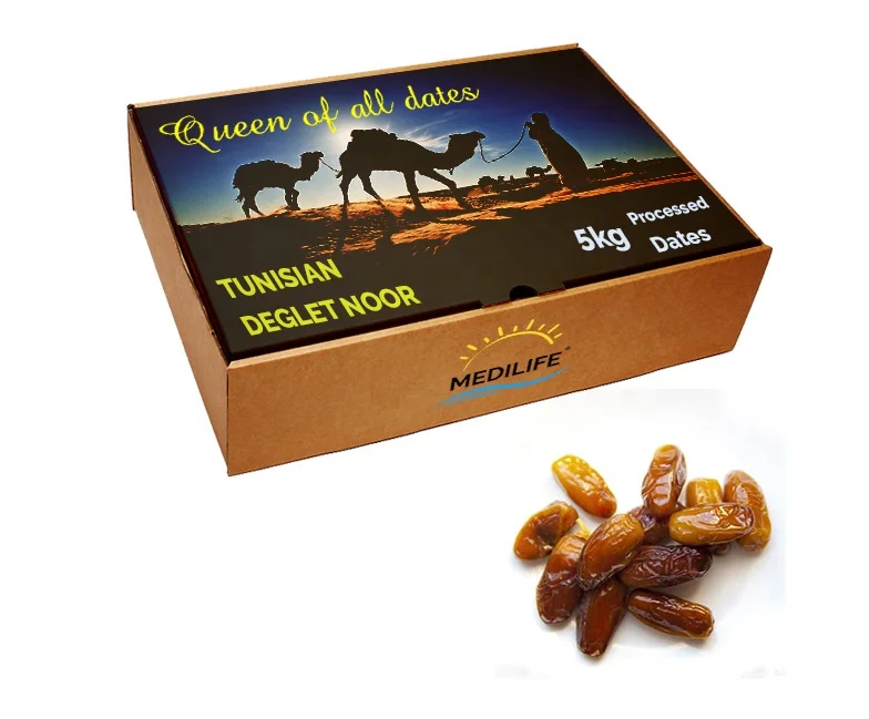 Processed Tunisian  Dates,  5 kg Carton box