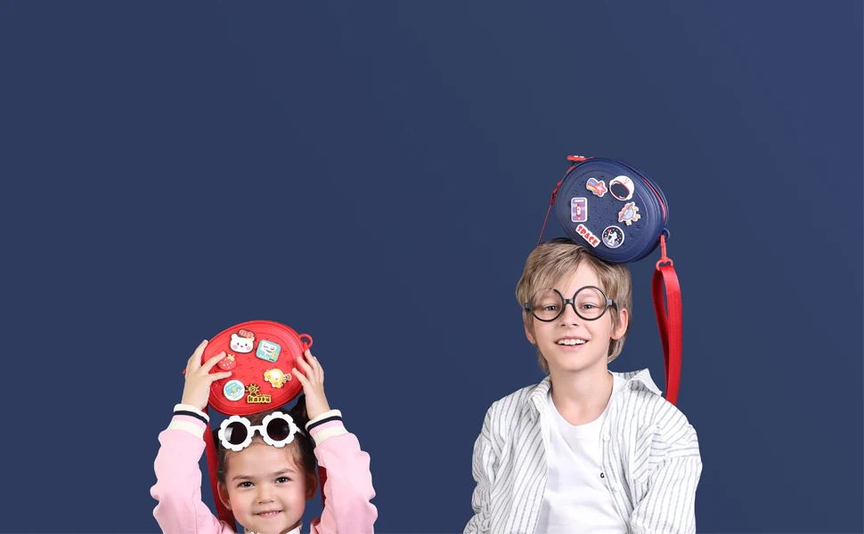 YUNTAB Kids Toddler Purse, with DIY Cartoon Buckles, Easy Clean Lightweight, Kindergarten Preschool Age 2 3 4 5 6 7 8