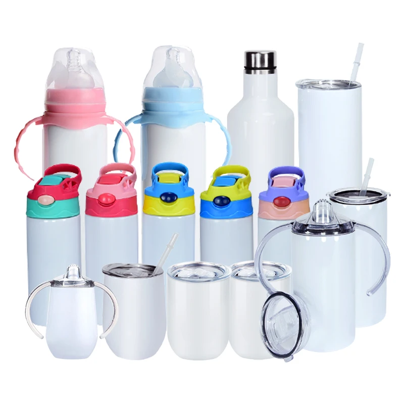 sublimation tumbler skinny straight tumbler sports coffee cup wholesale stainless steel water bottle travel mug sippy bottle