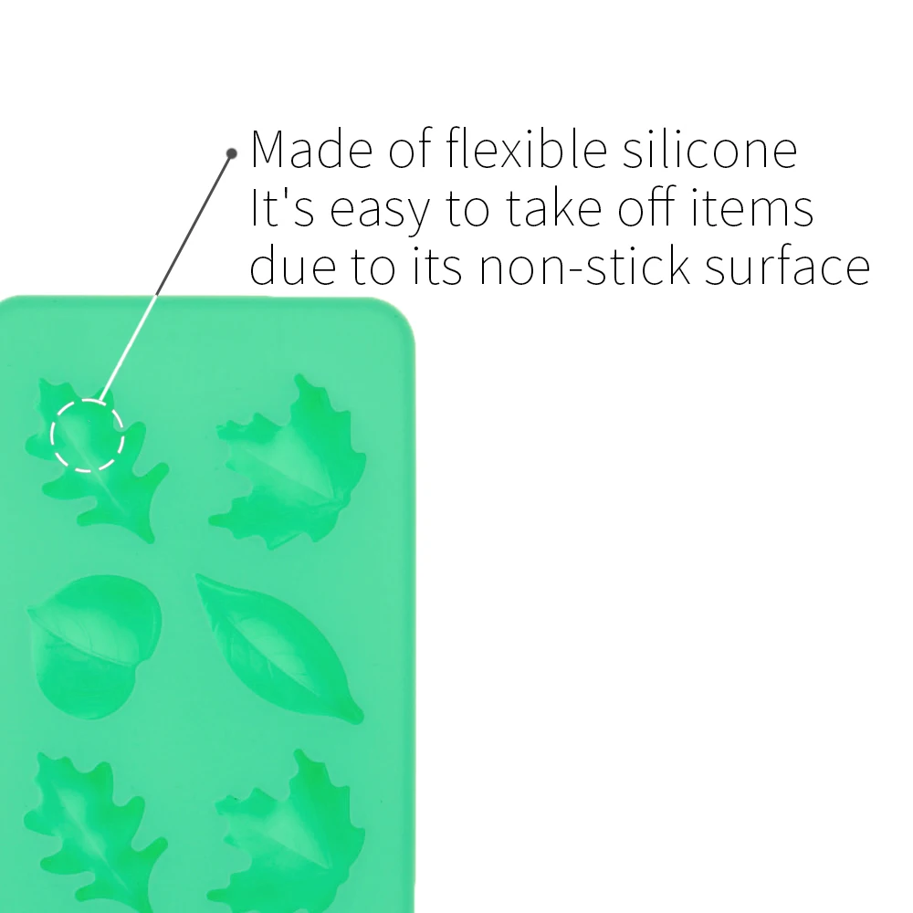 [Holar] Taiwan Made 8 Cavities Leaf Shape Silicone Mold for Making Soap Sugar Paste