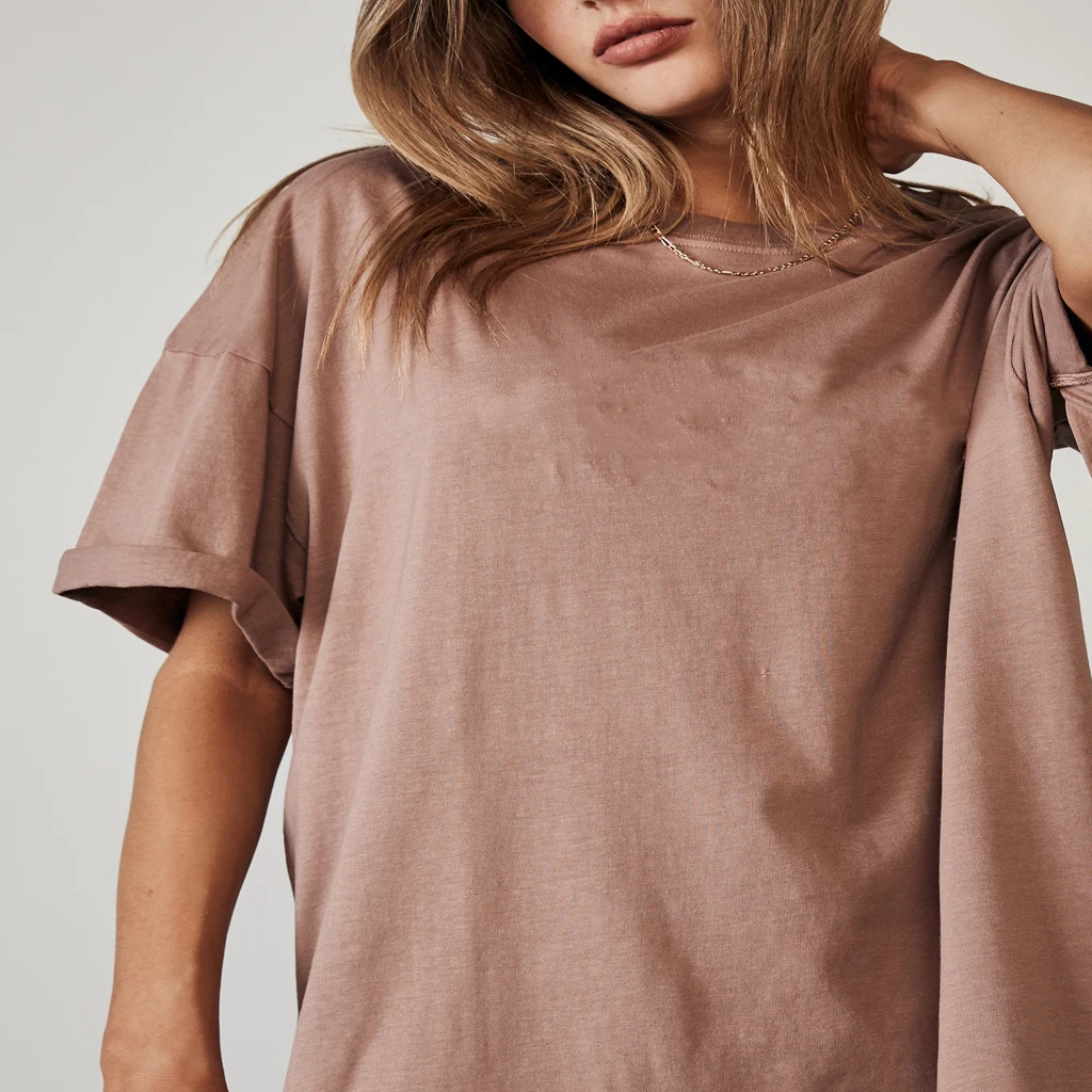 Steel Gold Tee casual wear High Quality Oversized Women Tshirt