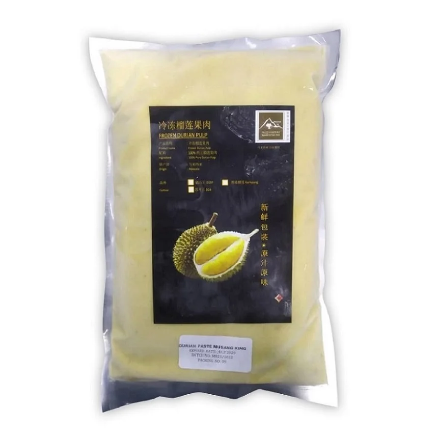 Frozen Durian Paste Musang King Pure 100% Durian Fruit Frozen Musangking D197 Paste