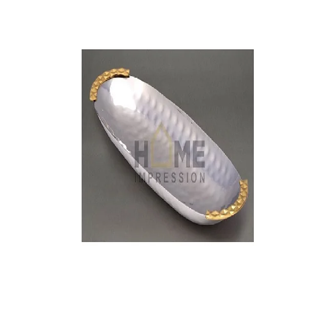 deecorative Gold Handles Most Popular Serving Fancy Silver Tray Food Serving Kitchenware Tabletop Supplies From Indian Supplier