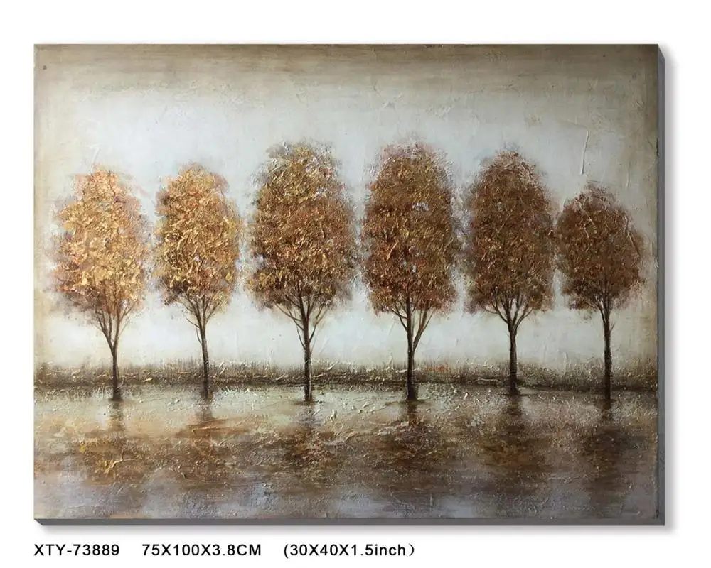 Modern Customize Tree Forest Landscapes Canvas Handmade oilpaint Oil Paintings Wall art Factory
