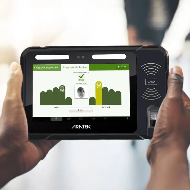 Best Police ID check Fingerprint Tablet 7 inches Aratek Android 8.1 WIFI Quad Core SIM Phone NFC Card Reader