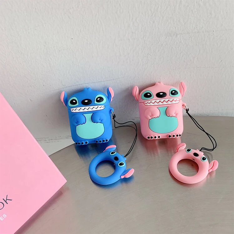 3D мультфильм для Airpods чехол 2020 Stich Airpod ремешок