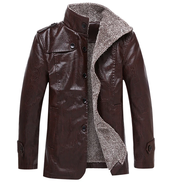 2022 Pakistani made leather fur Winter leather jacket men and women Unisex long coat