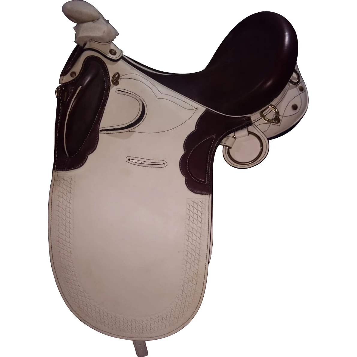 Australian Stock Saddle without Kit Horse Riding Saddle White IN;34648 14 15 16 17 18