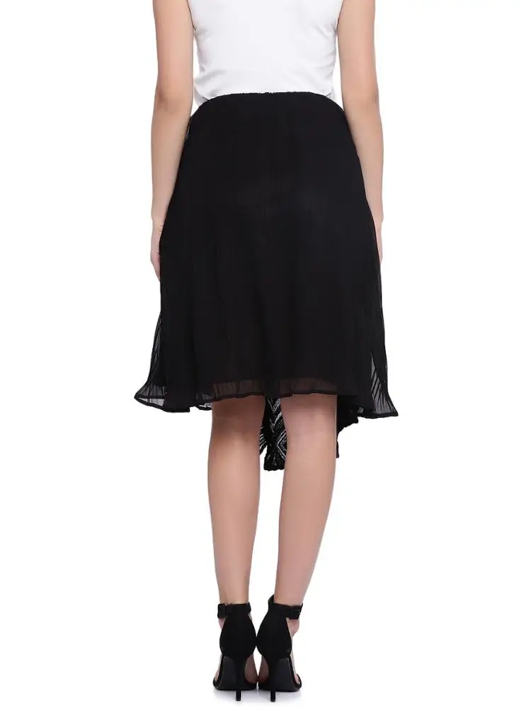 FLARED MINI SKIRT IN BLACK