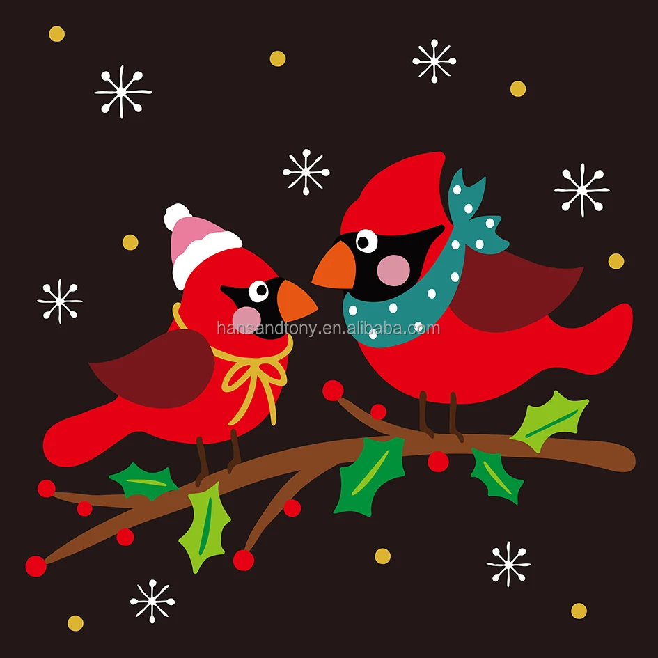 
2021 hot 5D diamond Painting Christmas Red birds box kit custom Wholesale Large size Great Wall Decor Diamond Painting Arts 