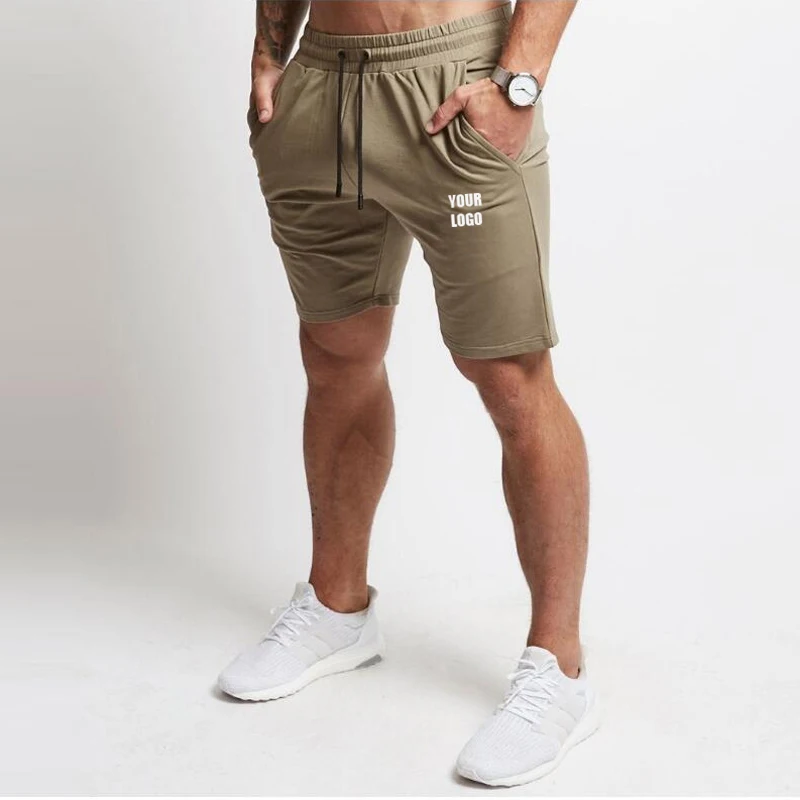 
Джоггеры, Брендовые спортивные шорты для тренировок, спортивная одежда, спортивные штаны до середины икры для спортзала, фитнеса, бодибилдинга, повседневные мужские хлопковые шорты 