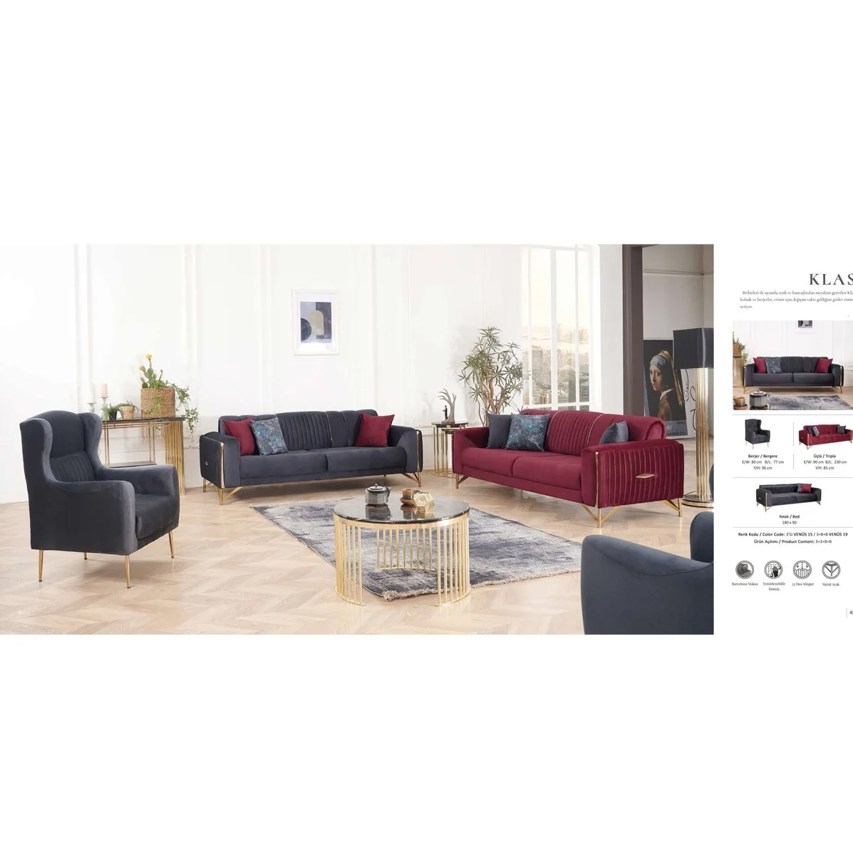 Европейский современный Бархатный комплект диванов Chesterfield роскошный 3 + 2 1 мебель для гостиной