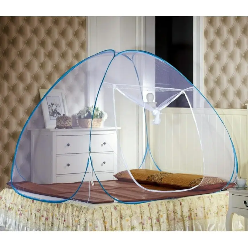 Pop up mosquito net Foldable mosquito net full size full color bed mosquito net all ages can use