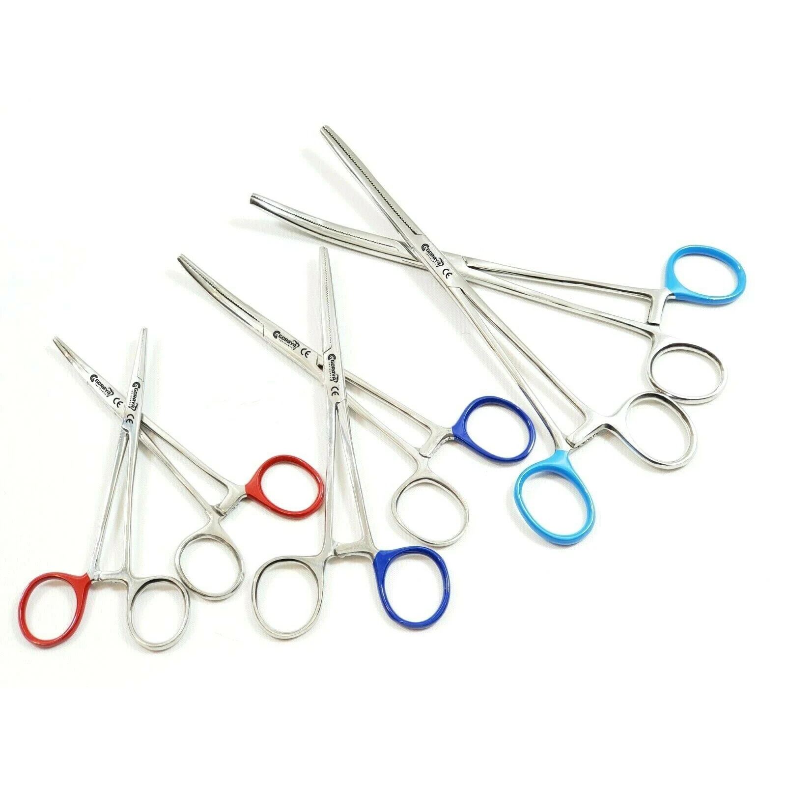 HOT SALE GORAYA GERMAN New Fishing Set 5'+6.5'+8 Straight + Curved Hemostat Forceps Locking Clamp CE ISO APPROVED