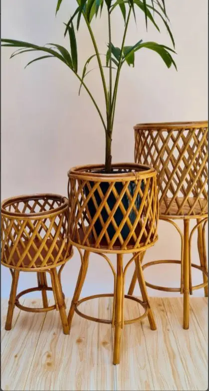 Лидер продаж бамбуковая подставка для растений деревянная цветов дома и улицы