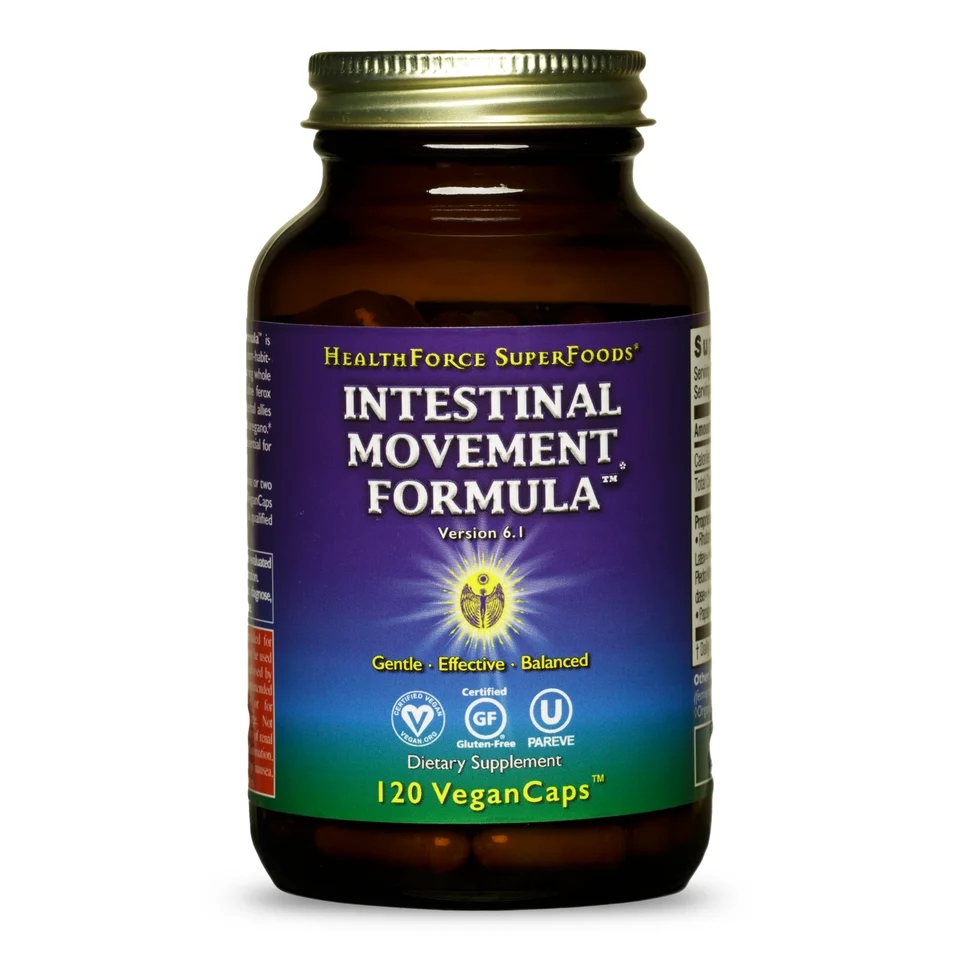 
 Intestinal Movement Formula 120 Count VeganCaps Health Supplement  
