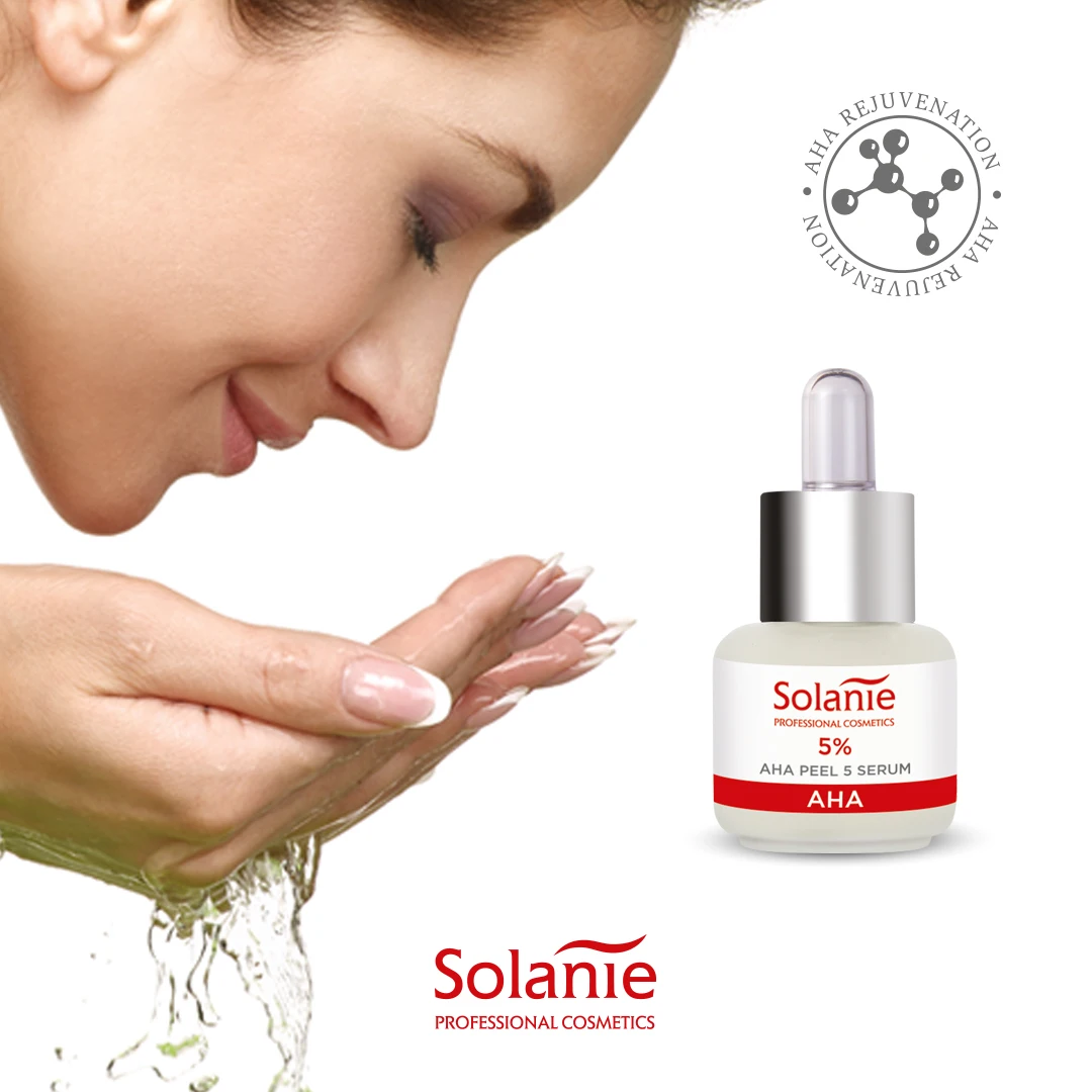 Solanie AHA Peel 5 Serum Exfoliating, Skin Brightening Skin Whitening Serum in 15 and 30 ml