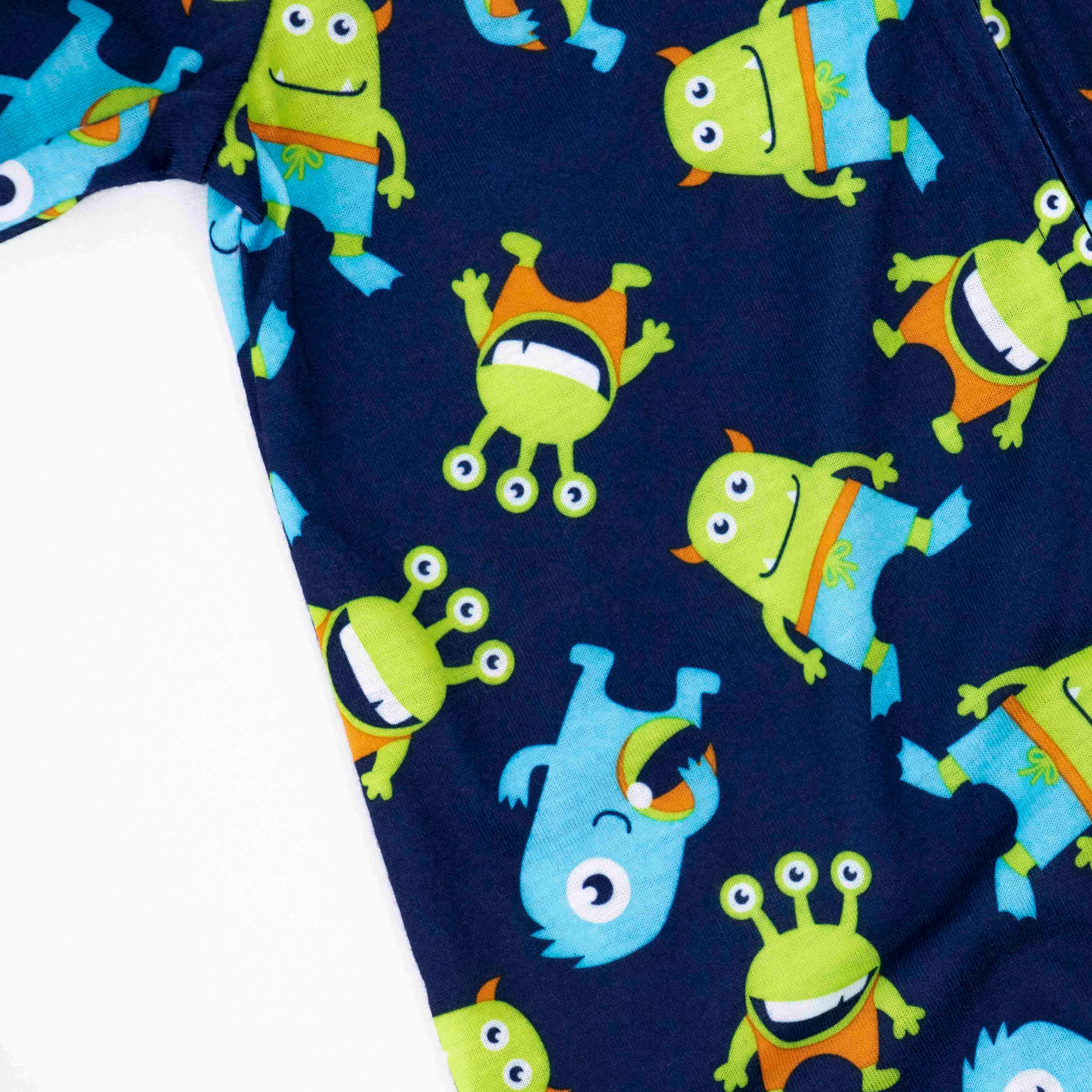 infant boys one piece monster pajamas clothes 100% polyester blue baby rompers with flame resistant