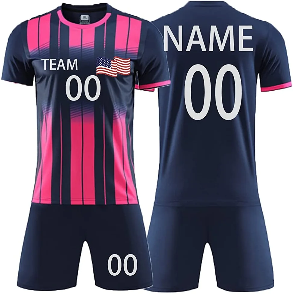 Custom Soccer Uniform Full Sublimation Printing Soccer Jerseys Club Team Football Training Uniform Suit Soccer Uniform For Men