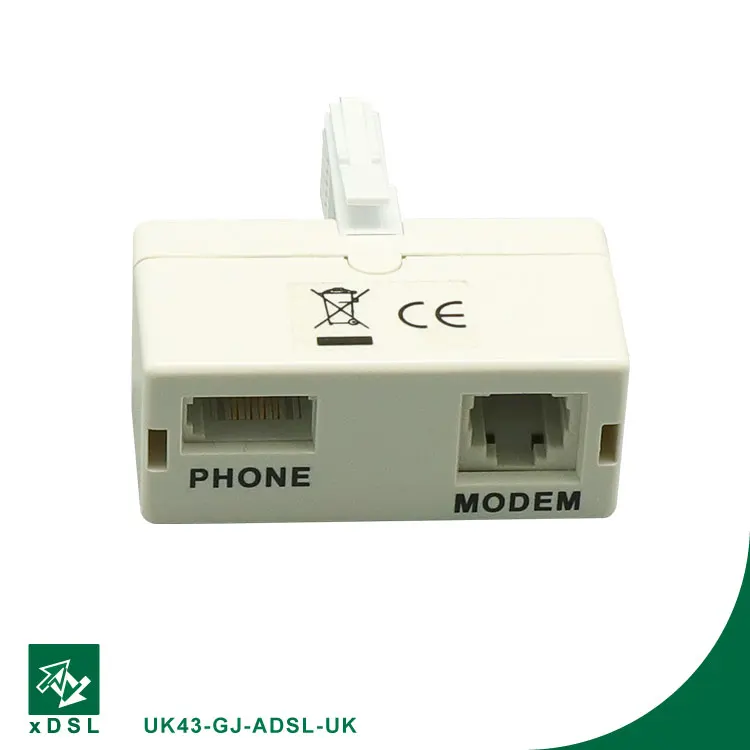 Best selling products OEM RJ11 RJ45 ADSL micro filter 1 in 2 out modem data splitter