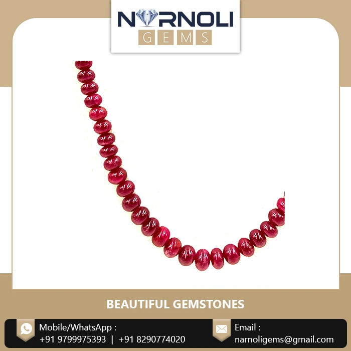 Women Jewelry Ruby Beads String Necklace Available In Custom Sizes At Best Market Price From India Purchase Now