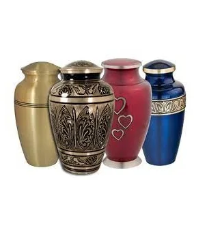 Indian Cremation urns Wholesale made of Brass and Aluminum for Human adult baby and pet ashes keepsake ash urnas