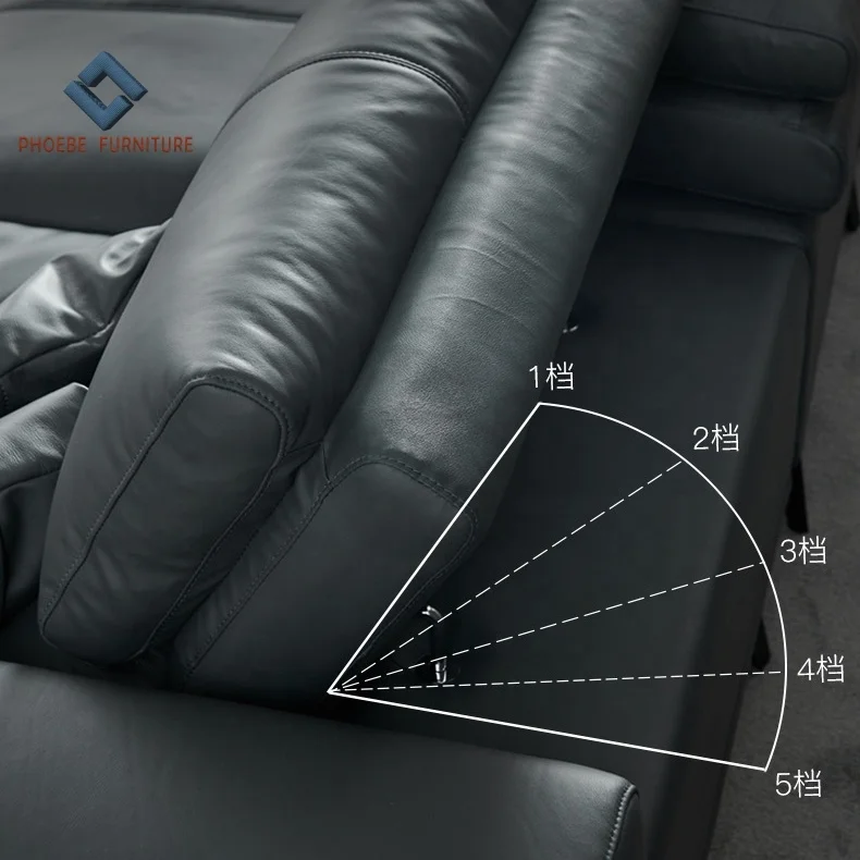 High end import genuine leather home furniture living room l shape sofa fabric 4 seat chesterfield couch