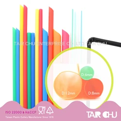 High Quality Party Disposable 18Cm PP Colored Plastic Drinking Straw