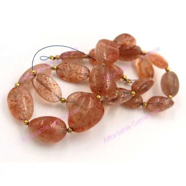 Natural Sunstone Nugget shape gemstone Drilled Gemstones Polished Jewelry Making stone Cut Stones Loose Stone Size 8 to 12 mm