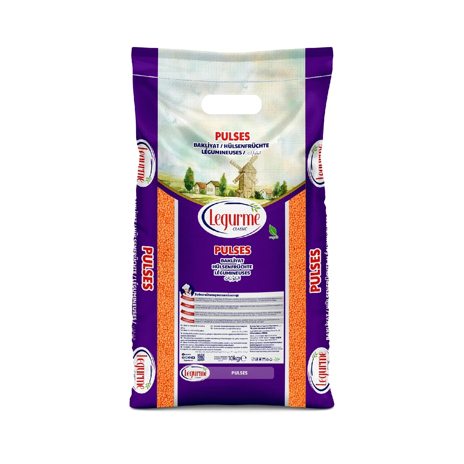 Лучшее качество, Лучшая цена, 10 кг Органическая красная линза Legurme, сухой продукт