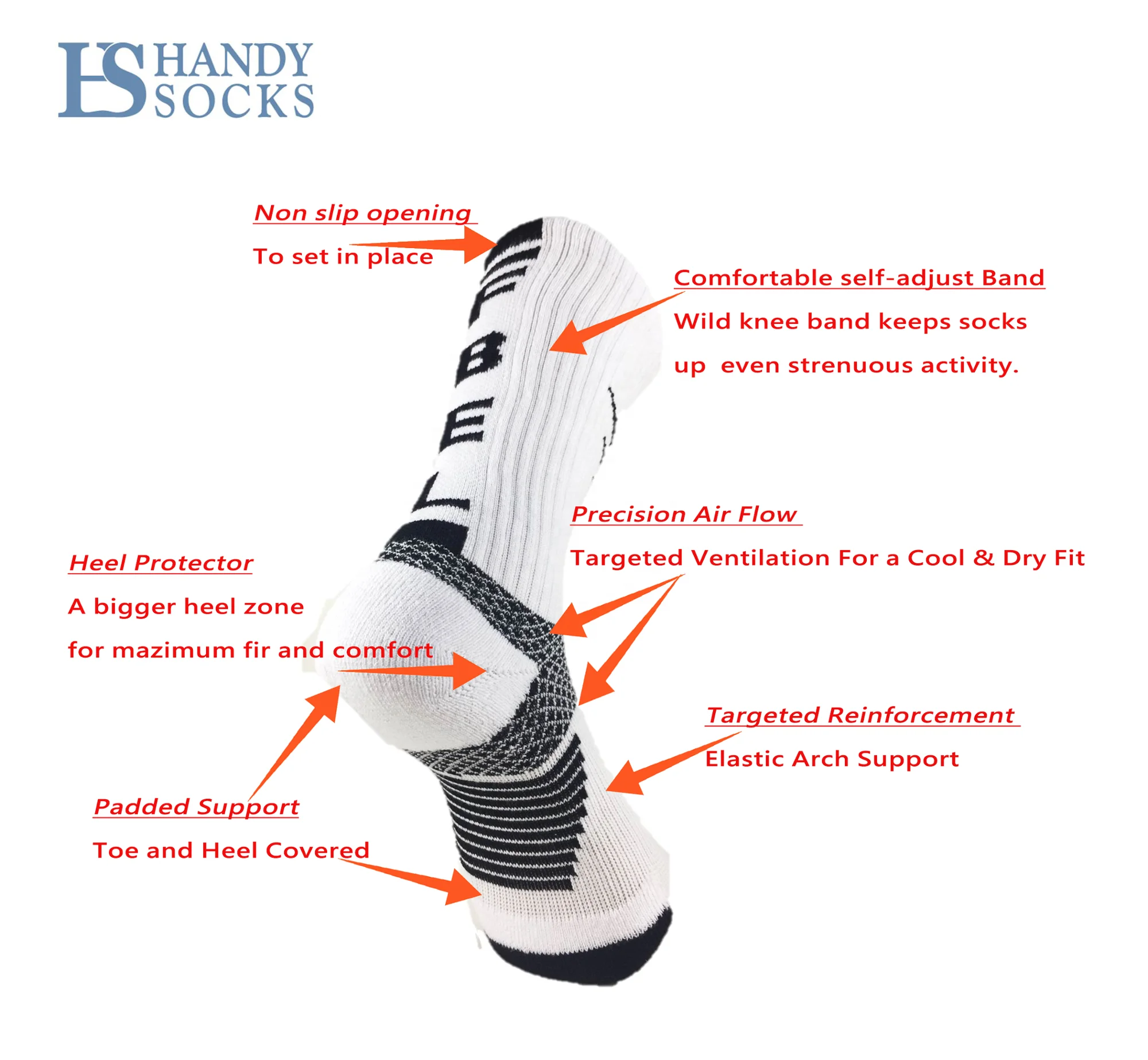 OEM Comfortable Breathable Athlete Compression Baseball Basketball Socks for Youth Girls Boys