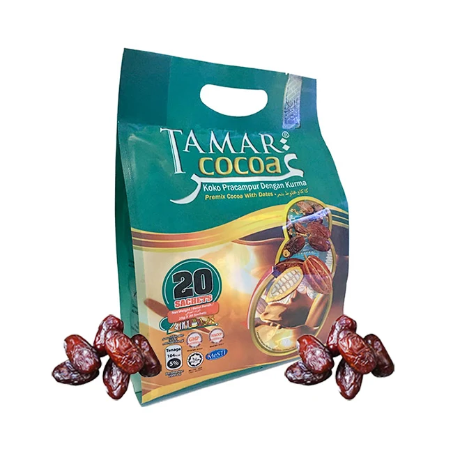 Good Quality Delicious Tamar Cocoa Powder Beverages Premix Cocoa with Dates Halal Drinks Manufactured In Malaysia