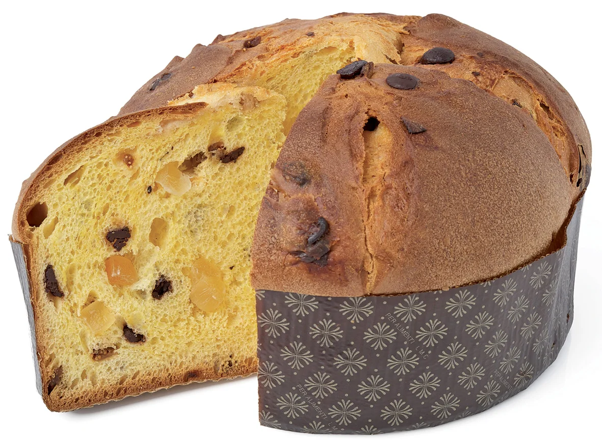 Panettone pear chocolate handly wrapped
