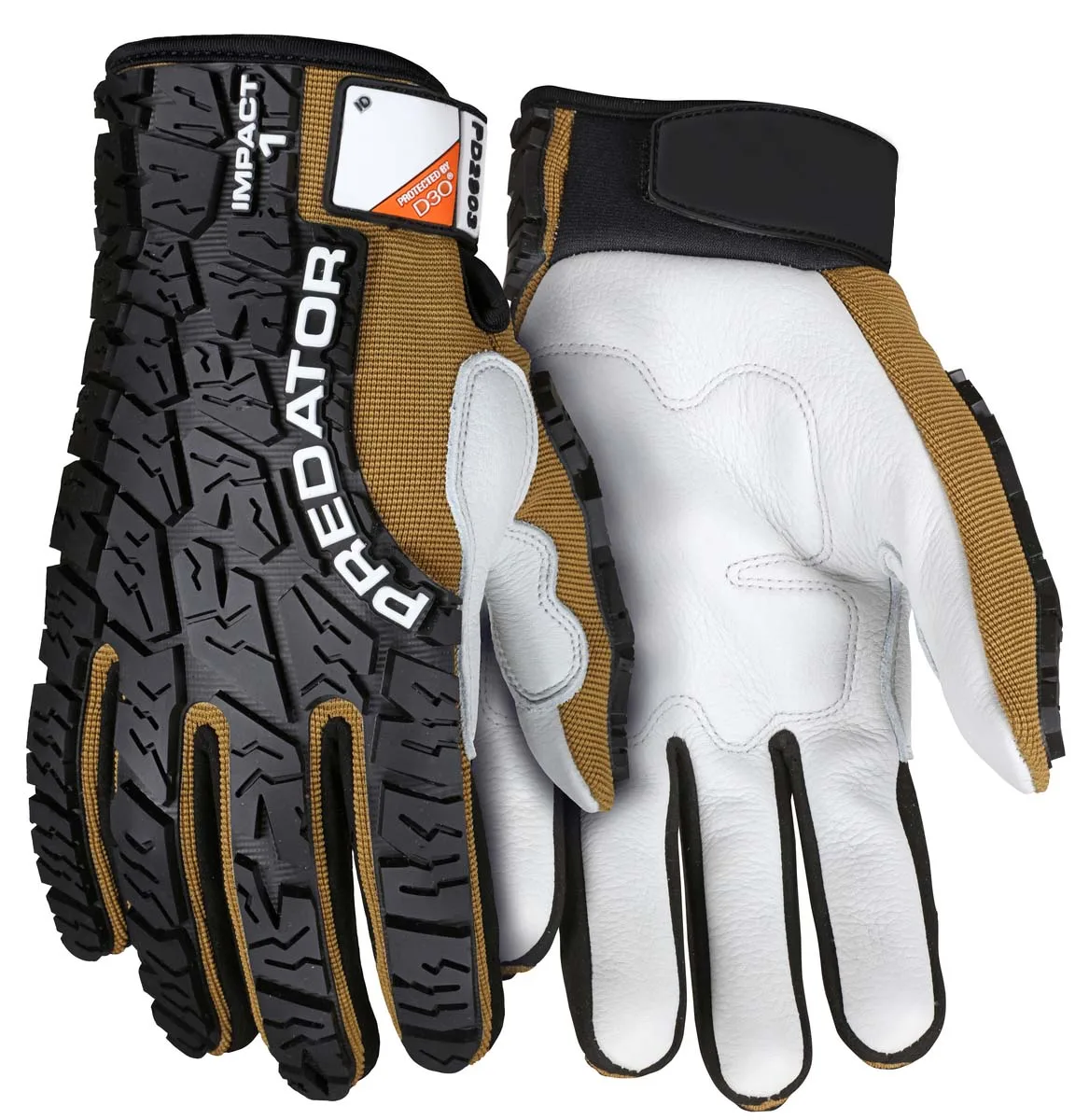 Mechanics Work Gloves Premium Cow Grain Leather Palm D3O Foam Padded Palm TPR Back inner Kevlar-A Cut Level 1 to 5 Gloves