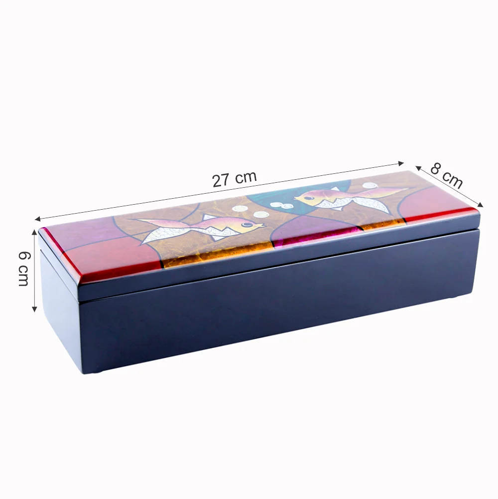 Конкурентоспособная цена, вьетнамская Лаковая коробка, Маленькая деревянная коробка с ручной росписью, органайзер, коробка для хранения для домашней кухни