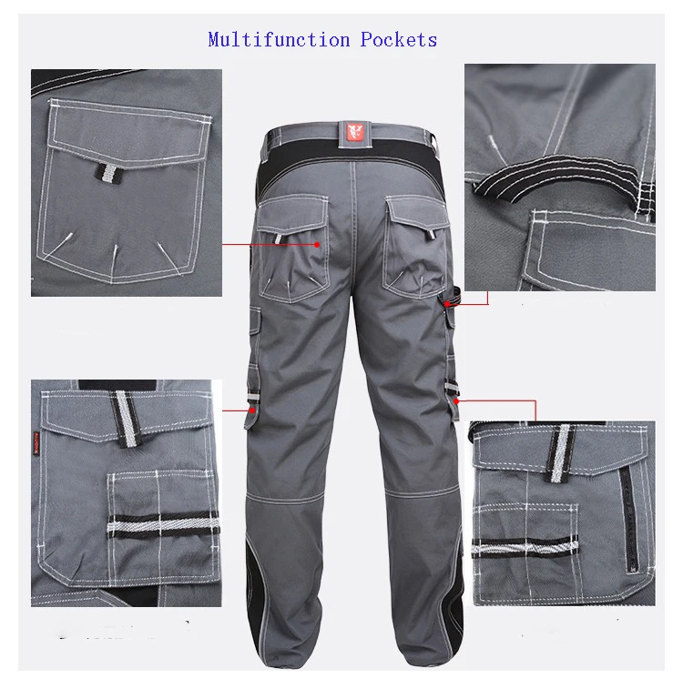 
European Style German Mechanic Cargo Cordura Work Pants With Knee Pads 
