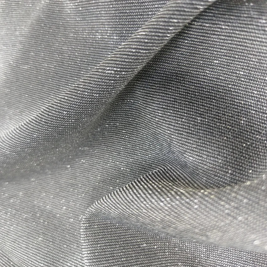 Lurex jersey yarn dye knit fabric shiny soft sheer for garment #SP-8545