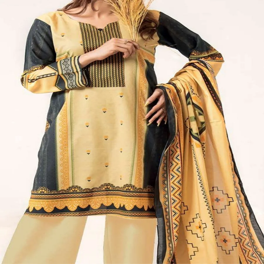 Lawn three piece Suits of Digital print un-stitched Shalwar Kameez for women
